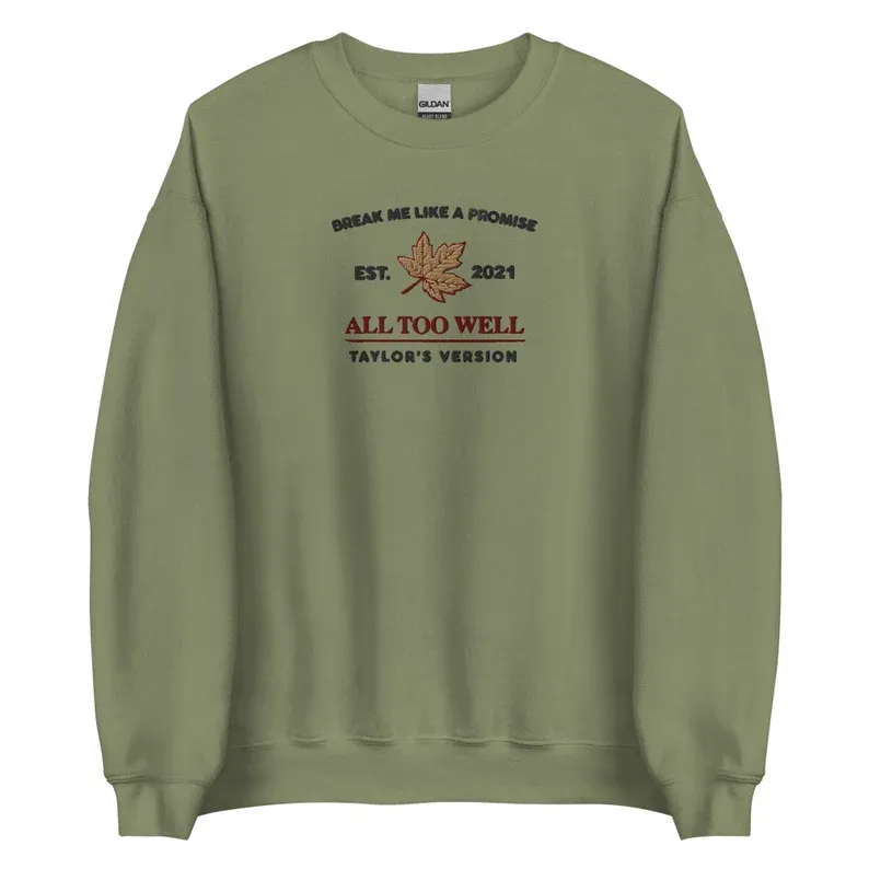 All Too Well Embroidered Sweatshirt