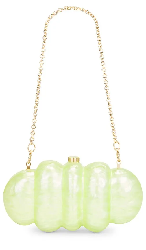 Cult Gaia Puffer Clutch in Green