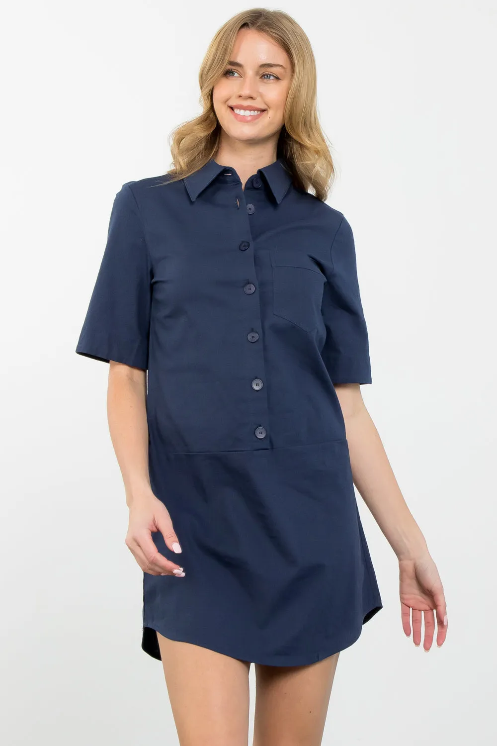 Modern Button Up Shirt Dress by THML - FINAL SALE