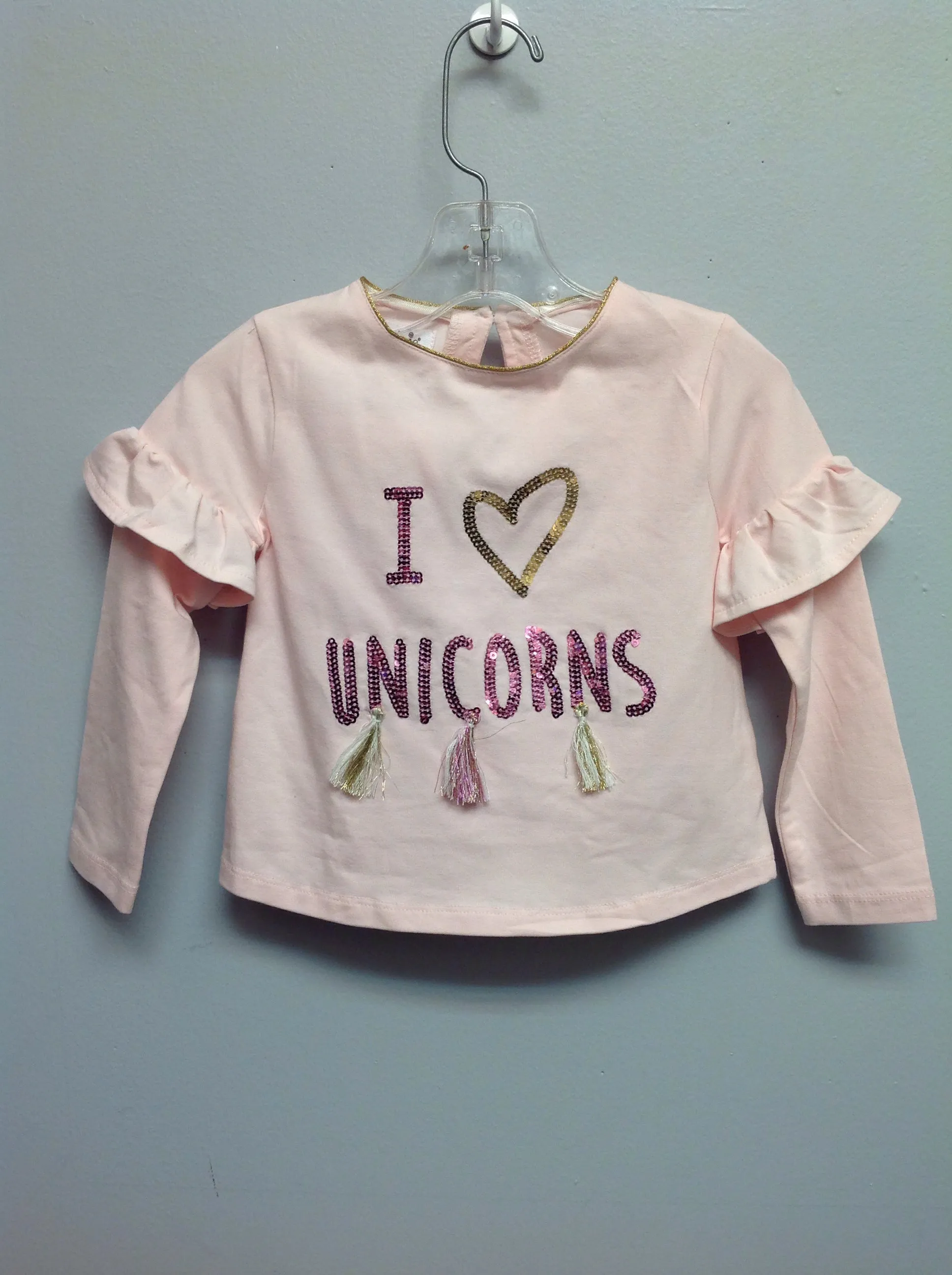 Mud Pie Size 12M Pink Unicorn Cotton Infant Girls Onesies & Tees
